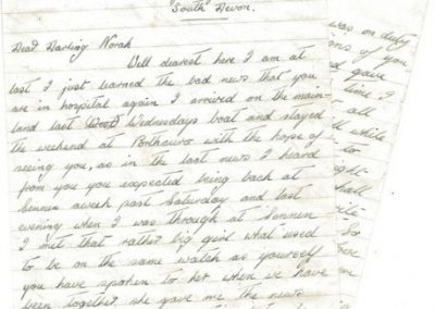 Letter from A Easton at RAF West Prawle
