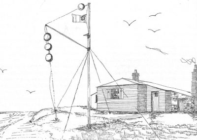 A typical Napoleonic War Admiralty Signal Station, a naval lieutenant, a midshipman & two seamen lived in the two-room signal house