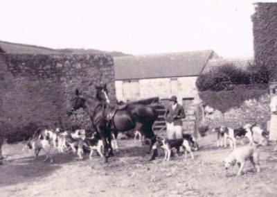 Hounds meeting at Chivelstone Barton, Wakehams 1935-6