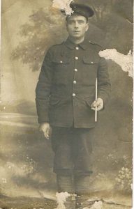 Jim Stone, Alice's father, in the Devon Regiment (stretcher bearer, wounded in the Somme)