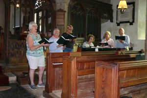 The  choir at St Sylvester's Church Open Day